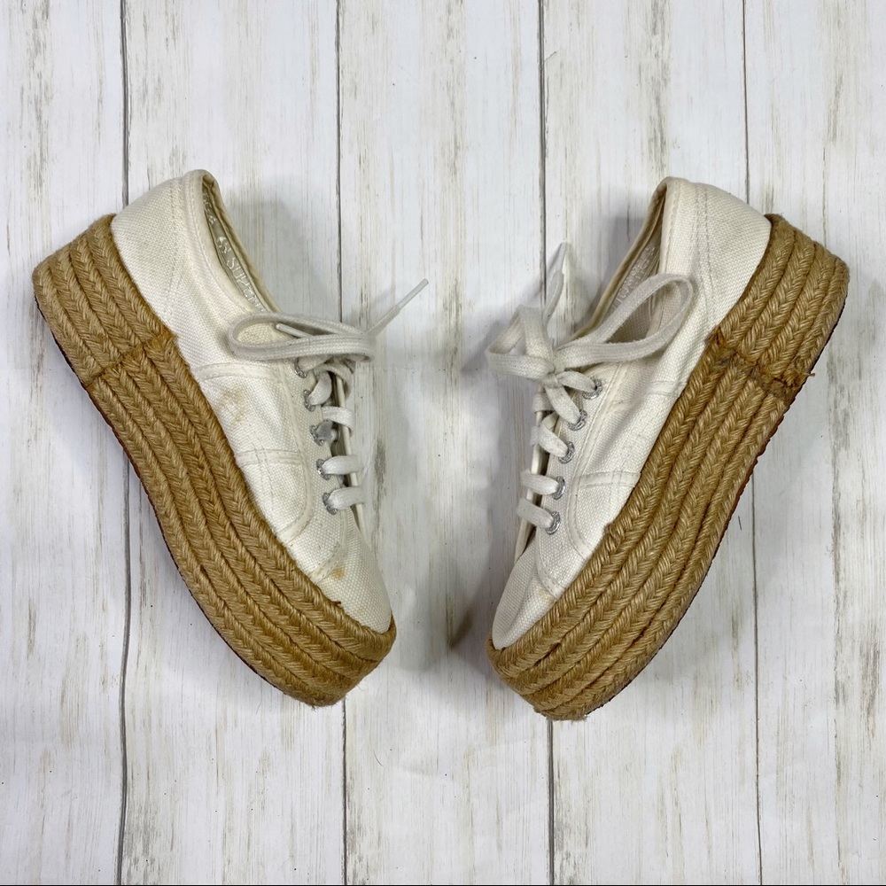 Superga White Espadrille Sneakers - Picture 2 of 11